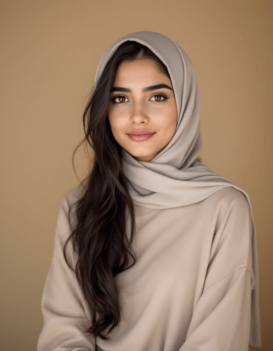 Portrait of Layla, a 14-year-old child from Lebanon