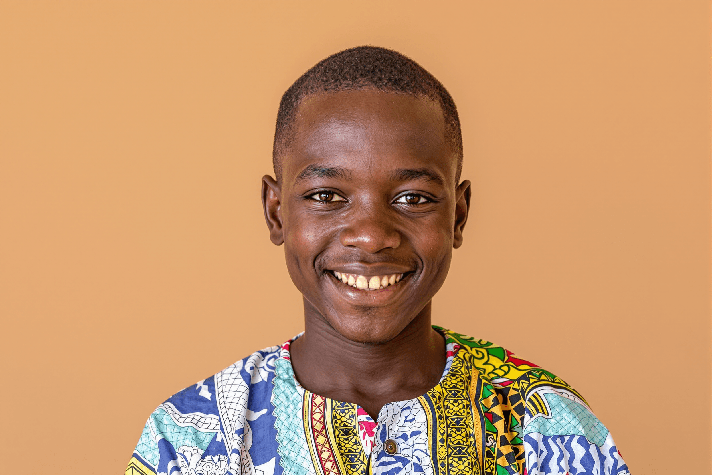 Portrait of Nsaku, a 5-year-old child from Democratic Republic of Congo